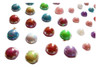 Kit 3 Cartelas Adesivo Pérola Concha Sereia Multicolor 2 Tam 2
