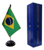 Mástil Escritorio Madera-bandera Brasil  Calidad Premium 0