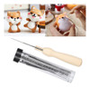Kit De Ferramentas De Feltragem De Lã Madeira Handle Felting 6