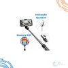 Bastão De Selfie Self Bluetooth Monopé Kit Gravação Vídeo 3