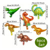 Globos Dinosaurios 6 Piezas 2