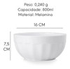 Kit 5 Bowl Melamina 800ml Branco Gourmet Mix Açaí Caldos 1