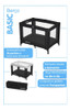 Berço Portátil Desmontável Basic Preto - Galzerano 6