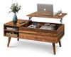 Wlive Mesa De Centro Elevable De Madera Con Compartimento Oc 0