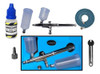 Aerografo Olympo Aguja 0.5mm  Copas Intercambiables Doble Accion . Por Gravedad + Manguera + Clase 0