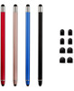 4 Lapices Opticos 4 Colores Doble Punta + 8 Puntas De Goma 0