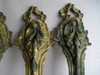4 Antiguos Apliques En Bronce Buena Fundicion Miden 40 Cms. 1