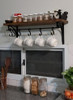 Repisa 80cm Estante Rustico De Cocina Ganchera De Hierro 1