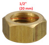 Tuerca De Ajuste Para Union Reductora 1/2 Pulgada Bronce 1