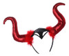 Halloween Chifres Faixa De Cabelo Argola Cosplay Vermelho 3