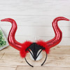Halloween Chifres Faixa De Cabelo Argola Cosplay Vermelho 4