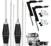 2 Antena Px Inox 1,40m Alongador 25cm Ford Cargo Parafusos 0