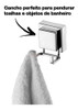 Kit Porta Papel Hig Gancho Toalha Sabonete Ventosa Cromado 2