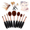 Pinceles De Maquillaje Profesional 10pcs Conjunto Fundación 1
