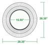 Stonebriar Espejo De Pared De Alambre De Metal Redondo Moder 3