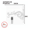 Suporte Pendurar Vaso Plantas Flores Aluminio Fundido Branco 1