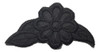 Parche Aplique Bordado Flor Margarita Hojas Negro 8x4 Cm. 0