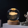 Esfera De Cristal 3d Con Luz Nocturna Base Led - Nube_lluvia 2
