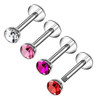 Labret Rosca Interna Strass Color 0