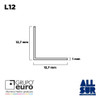 Angulo L Aluminio Anod 12.7 Mm X12.7 Mm X1 Mm Grupoeuro L12 2