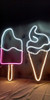 Cartel Neon Led Helado Cono/paleta Base Acrílico 2 Cartel Neon Led Helado Cono/paleta Base Acrílico 2