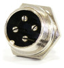 Ficha Conector Macho Chasis Microfono 4 Pines Rosca Din 0