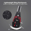 Mochila Senderismo Ligera Impermeable Una Tira Negra 3
