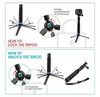 Tripode/selfie Stick Gopro Impermeable C/soporte Telefono 5
