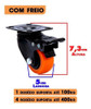 Kit 4 Rodinhas Laranjas Para Sofá Geladeira Freezer 1