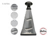 Rallador Piramide De Acero Inoxidable 4 Caras Hudson 2 Rallador Piramide De Acero Inoxidable 4 Caras Hudson 2