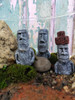 Kit 3 Moais Miniatura Resina Enfeite Terrário Mini Jardim 1