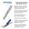 3 Reglas Metálica Corte Plantec 40 Cm Aluminio Perfil Seguro 1