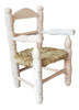 Silla Infantil Sillita Niños Madera Y Junco Con Apoya Brazos 2