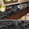 Vinilo Autoadhesivo P/mesadas /rollo 0.45x7m/ Marmol Negro 2