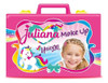 Valija Juliana Make Up Unicornio Grande Color Rosa- Original 0