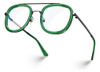 Visoone Gafas De Computadora Redondas De Metal Retro Con Blo 0