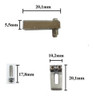 Kit 6 Carrinho Rastilho Cromado Ponte Guitarra Stratocaster 2