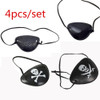 4pcs Negro Capitán Parche Crossbone Cráneo Moral Ojo Máscara 1