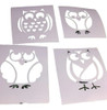 Stencil Buho 4 Unidades Pequeñas 0