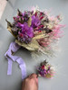 Buquê Desidratado Romântico Lilas G + Lapela P/noivas 1