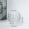 Castiçal Porta Velas Em Vidro Cristal Redondo Bolhas 8cm 2 Castiçal Porta Velas Em Vidro Cristal Redondo Bolhas 8cm 2