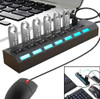 Hub Cabo Usb 2.0 Extensor 7 Portas High Speed Hd Pen Drive 0