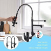 Grifo De Cocina Doble Funcion- Fapully Negro Mate/niquel Sat 4