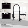 Grifo De Cocina Doble Funcion- Fapully Negro Mate/niquel Sat 5