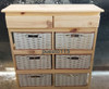 Cajonera  6  Cajones Mimbre Y Plastico +2pino  Emvio Gratis 1