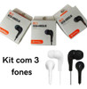 Kit Com 3 Fones Pmcell Fo-11 2