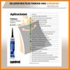Sellador Multiuso Blanco Caucho Sintético Suprabond 400 Grs 2
