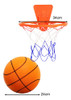 Basquete Silencioso Com Aro, Bola Esportiva Tamanho 7 1