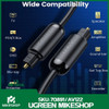 Cable Optico Audio Digital Fibra Plug A Plug 1,5mts Ugreen 6