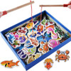 Juego De Pesca Madera Con Imán Peces Infantil 0